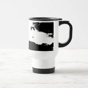 above the clouds, paragliding travel mug
