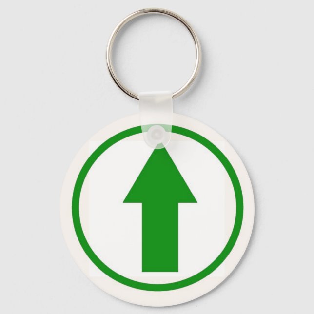 Above the influence - Green Key Ring (Front)