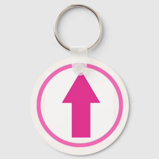 Above the influence - Pink Key Ring (Front)