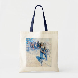 Above the Sea of Round Tote Bag