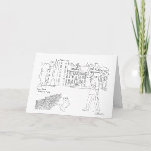 Aboyne Castle Archer and Scottie Dog Card