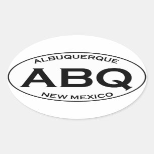ABQ - Albuquerque New Mexico Oval Sticker