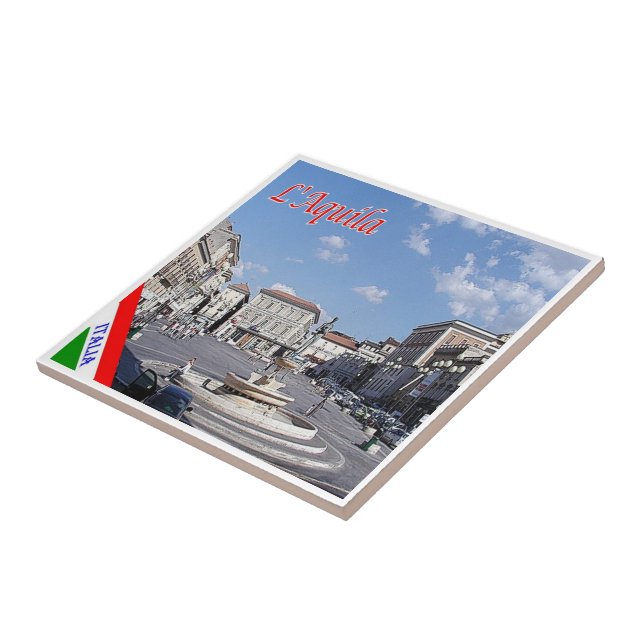 ABR012 L' AQUILA, Abruzzo, Italy, Tile (Side)