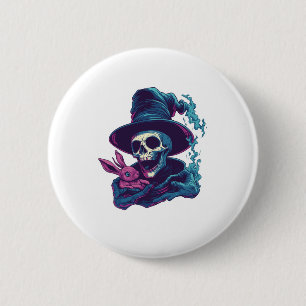 Abra-Cadabra Bones – Funny Magic Skull 6 Cm Round Badge