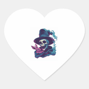 Abra-Cadabra Bones – Funny Magic Skull Heart Sticker