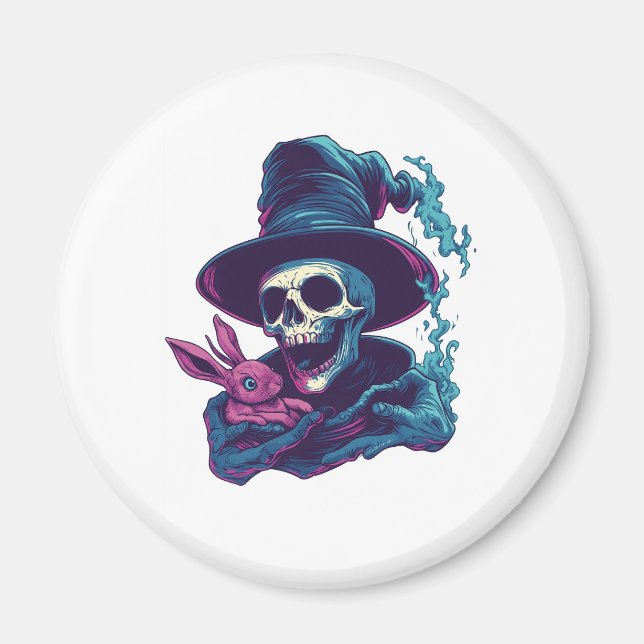 Abra-Cadabra Bones � Funny Magic Skull Magnet (Front)