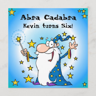 Abra Cadabra Magic Custom Birthday Invites