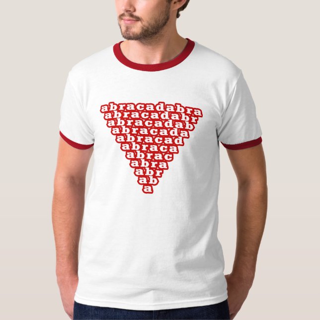 Abracadabra Inverted Triangle Magic Charm T-Shirt (Front)