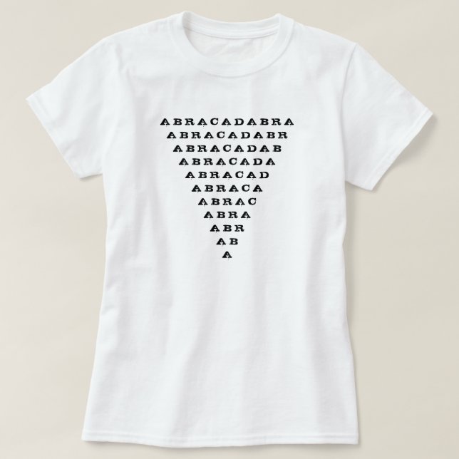 abracadabra inverted triangle T-Shirt (Design Front)