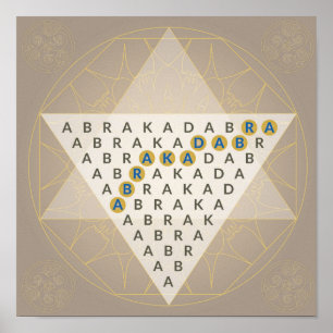 Abracadabra Magic Mantra Illustration Triangle Poster