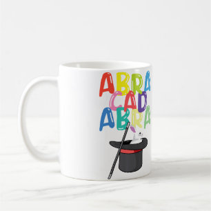 Abracadabra Magician Rabbit In A Hat Magic Wand Coffee Mug