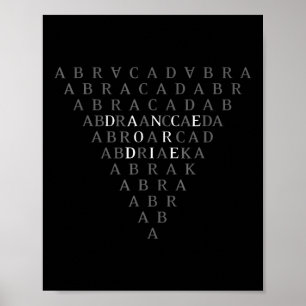 Abracadabra Vintage Gothic For Men Women Poster