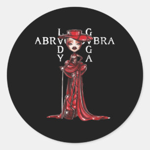 Abracadabra Vintage Triangle Gothic For Men Women  Classic Round Sticker