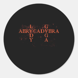 Abracadabra Vintage Triangle Gothic For Men Women  Classic Round Sticker