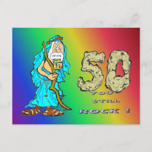 Abraham 50 th Anniversary Rainbow Postcard
