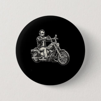Abraham Abe Lincoln Motorcycle Aamerican Biker Usa 6 Cm Round Badge