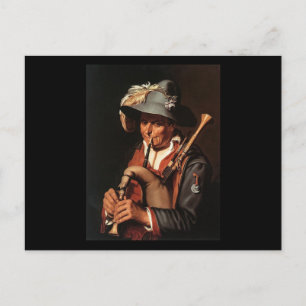 Abraham Bloemaert The Bagpiper Postcard