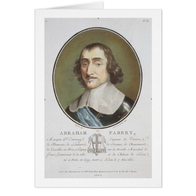 Abraham de Fabert (1599-1662) from 'Portraits des (Front)