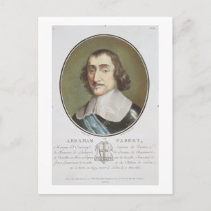 Abraham de Fabert (1599-1662) from 'Portraits des Postcard