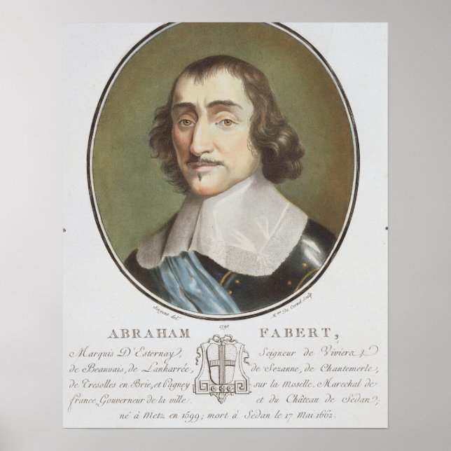 Abraham de Fabert (1599-1662) from 'Portraits des Poster (Front)