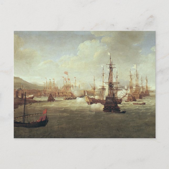 Abraham Duquesne  at Chios, after 1681 Postcard (Front)