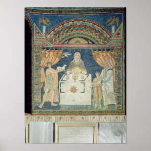 Abraham, Isaac and Melchisedech Poster