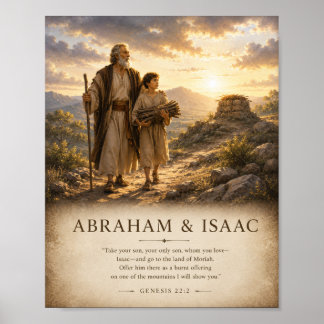 Abraham & Isaac Bible Poster