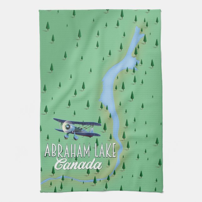 Abraham Lake, canada Tea Towel (Vertical)