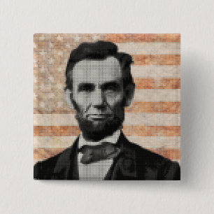 Abraham Lincoln 15 Cm Square Badge