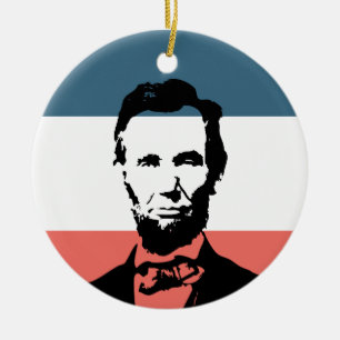 Abraham Lincoln 16th President Ceramic Tree Decoration