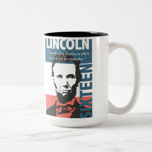 Abraham Lincoln 16th President Two-Tone Coffee Mug