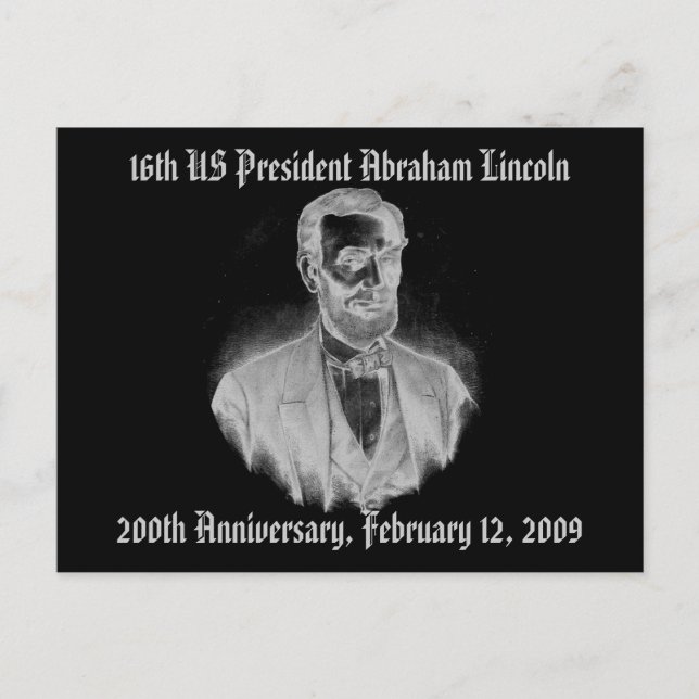Abraham Lincoln 200th Anniversary Postcard (Front)
