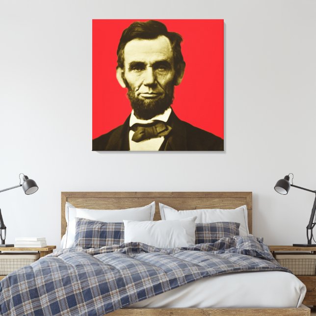 Abraham Lincoln 2B Canvas Print (Insitu(Bedroom))