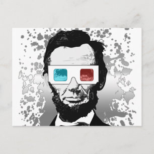 Abraham Lincoln - 3D (2) Postcard
