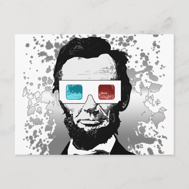 Abraham Lincoln - 3D (2) Postcard (Front)