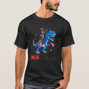Abraham Lincoln 4th Of July Dino Boys Men American T-Shirt