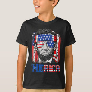 Abraham Lincoln 4th Of July Merica Men Women Ameri T-Shirt