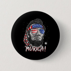 Abraham Lincoln 4th Of July Murica Men Women Ameri 6 Cm Round Badge