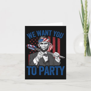 Abraham Lincoln 4th Of July Shirt Men American Usa Card