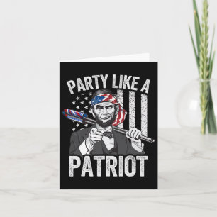 Abraham Lincoln 4th Of July Shirt Men American Usa Card