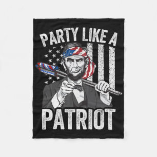 Abraham Lincoln 4th Of July Shirt Men American Usa Fleece Blanket