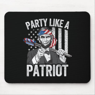 Abraham Lincoln 4th Of July Shirt Men American Usa Mouse Mat