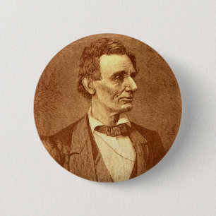Abraham Lincoln 6 Cm Round Badge