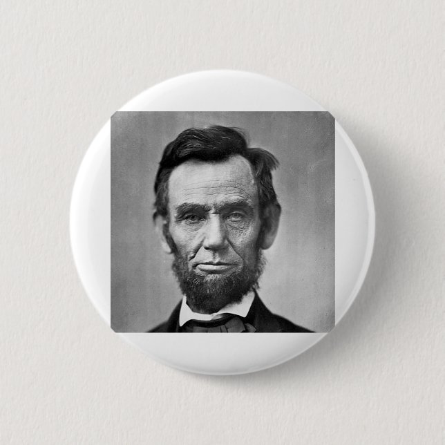 Abraham Lincoln 6 Cm Round Badge (Front)