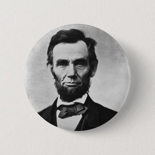 Abraham Lincoln 6 Cm Round Badge (Front)