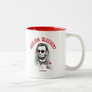 Abraham Lincoln - Abolish Sleevery Two-Tone Coffee Mug
