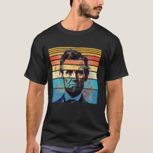 Abraham Lincoln American USA Flag 4th Of July T-Shirt