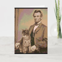 Abraham Lincoln and his cat "Dixie"