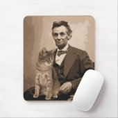Abraham Lincoln and his cat "Dixie" Mouse Mat (With Mouse)