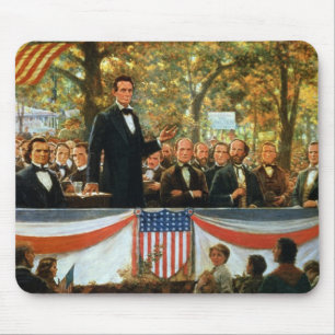 Abraham Lincoln and Stephen A. Douglas Mouse Mat
